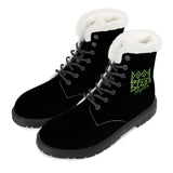 Black Fur Leather Boot