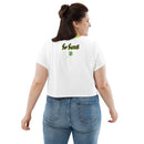 Green and White So sweet crop Shirt