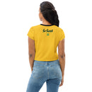Black and Yellow So sweet crop Top Shirt