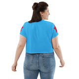Blue Star Bright  Crop Tee