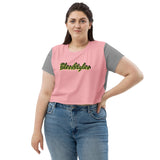 Pink and Grey So sweet crop Shirt Top