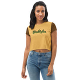 Gold and Brown So sweet crop Shirt Top