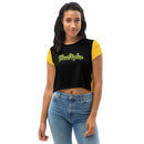 Black and Yellow So sweet crop Top Shirt