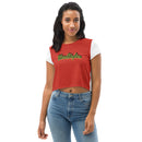 Red and White So sweet crop Shirt Top