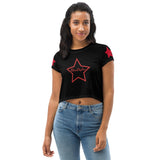 Black Star Bright Crop Tee