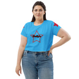 Blue Star Bright  Crop Tee