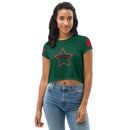 Green Star Bright Crop Tee