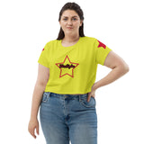 Yellow Star Bright Crop Tee