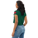Green Star Bright Crop Tee