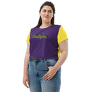 Purple and Yellow So sweet crop Shirt Top
