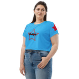 Blue Star Bright  Crop Tee