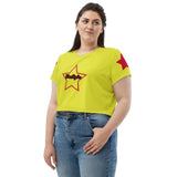 Yellow Star Bright Crop Tee