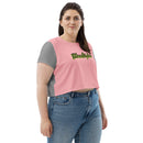 Pink and Grey So sweet crop Shirt Top