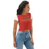 Red and White So sweet crop Shirt Top