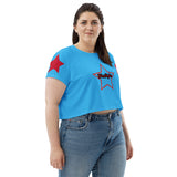 Blue Star Bright  Crop Tee