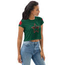 Green Star Bright Crop Tee