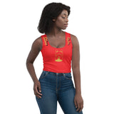 Red Girl Buns crop Shirt Top