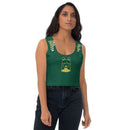 Green Girl Buns crop Shirt