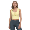 Yellow beige Girl Buns crop Shirt Top