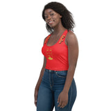Red Girl Buns crop Shirt Top