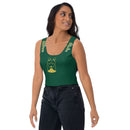 Green Girl Buns crop Shirt