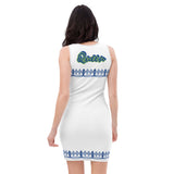 White and blue Queen dress