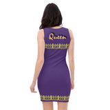 Purple and yellow Queen dress