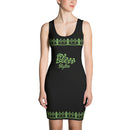 Black and green Queen dress