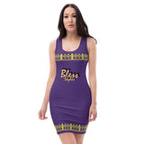 Purple and yellow Queen dress