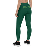 Racing green stretch fitness Leggings