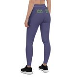 Corn flower purple stretch fitness Leggings