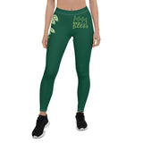 Racing green stretch fitness Leggings
