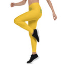 Yellow stretch fitness Leggings