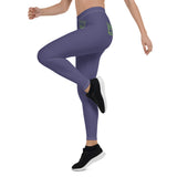 Corn flower purple stretch fitness Leggings