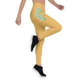 Harvest gold stretch fitness Leggings