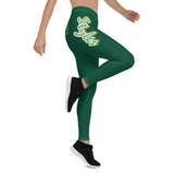 Racing green stretch fitness Leggings