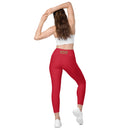 Red sport  pockets Leggings