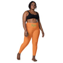 Flamenco orange sport  pockets Leggings