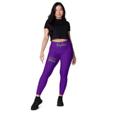 Indigo purple sport  pockets Leggings