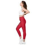 Red sport  pockets Leggings