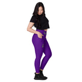 Indigo purple sport  pockets Leggings