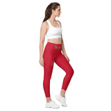Red sport  pockets Leggings