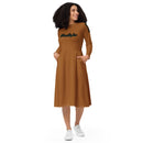 Gold love yourself  long sleeve midi dress