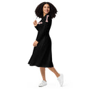 Black love yourself  long sleeve midi dress