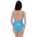 Pink and Blue One-Piece Swimsuit