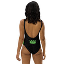 Green and Black One-Piece Swimsuit
