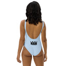 Black and Blue One-Piece Swimsuit