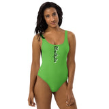 Green and Black One-Piece Swimsuit