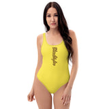 Yellow and Brown One-Piece