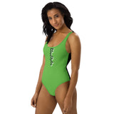 Green and Black One-Piece Swimsuit